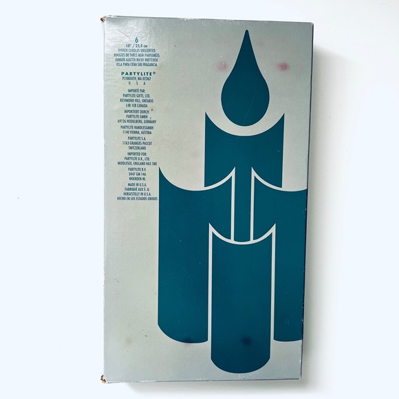 Vintage Partylite Taper Candles Red Green Unscented 10 Inch Retro Decor - Picture 1 of 6